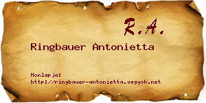 Ringbauer Antonietta névjegykártya